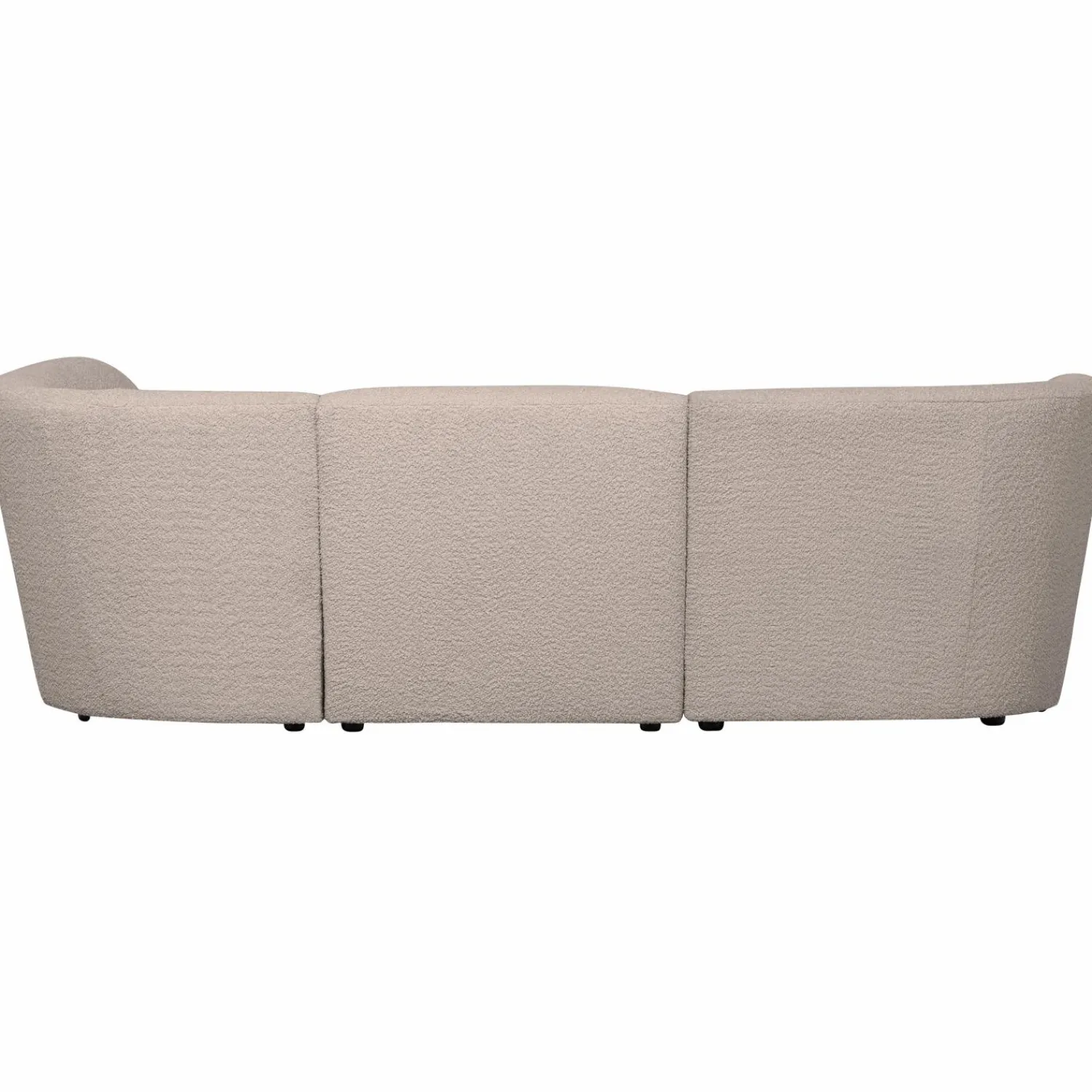 Discount WOOOD Coco 3-zits bank ronding rechts bouclé Zand