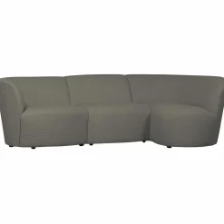 Hot WOOOD Coco 3-zits bank ronding rechts bouclé Warm groen