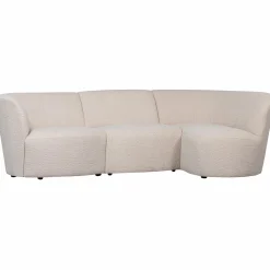 Online WOOOD Coco 3-zits bank ronding rechts bouclé Crème