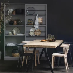 Sale WOOOD Combi-Tablo: mango visgraat 200x90 & 2-standen poot