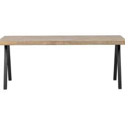 Sale WOOOD Combi-Tablo: mango visgraat 200x90 & 2-standen poot