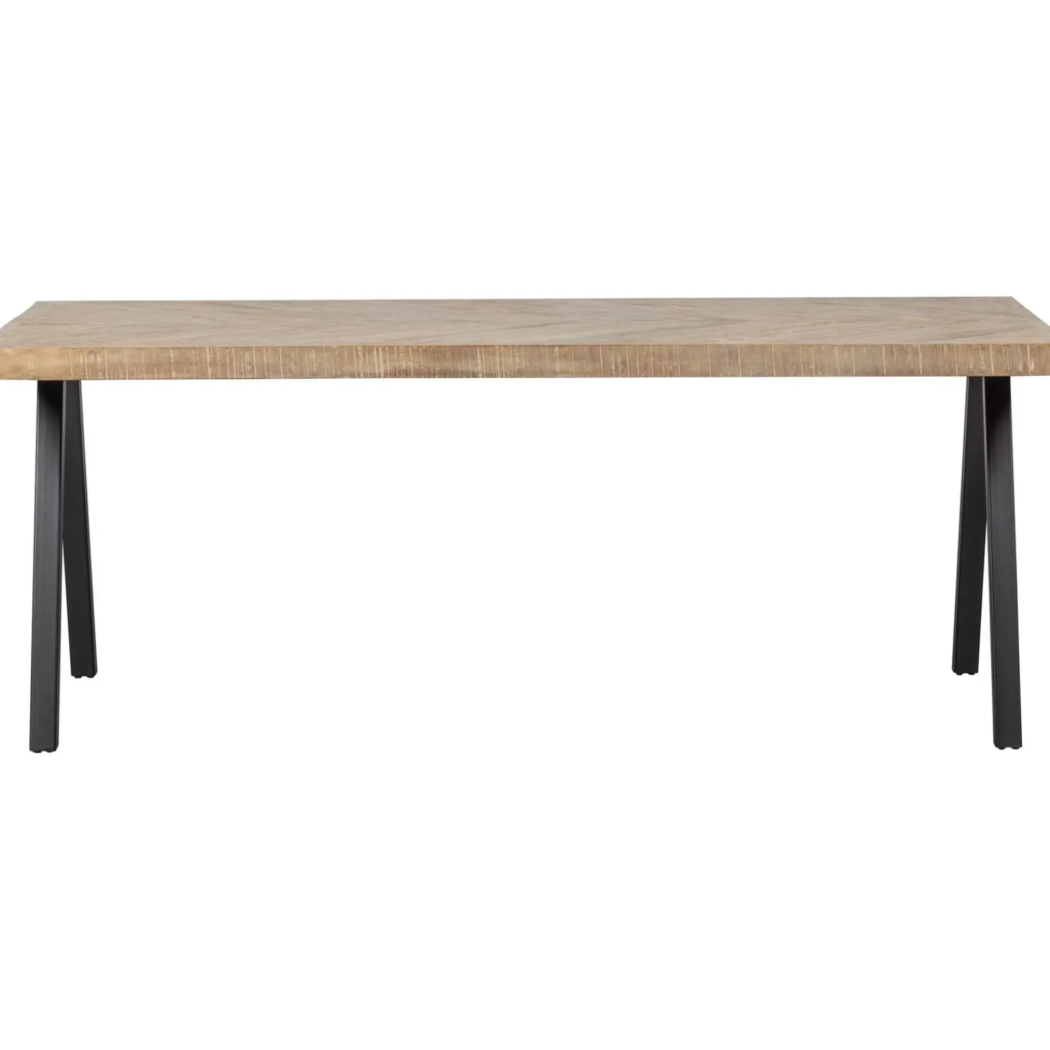 Sale WOOOD Combi-Tablo: mango visgraat 200x90 & 2-standen poot