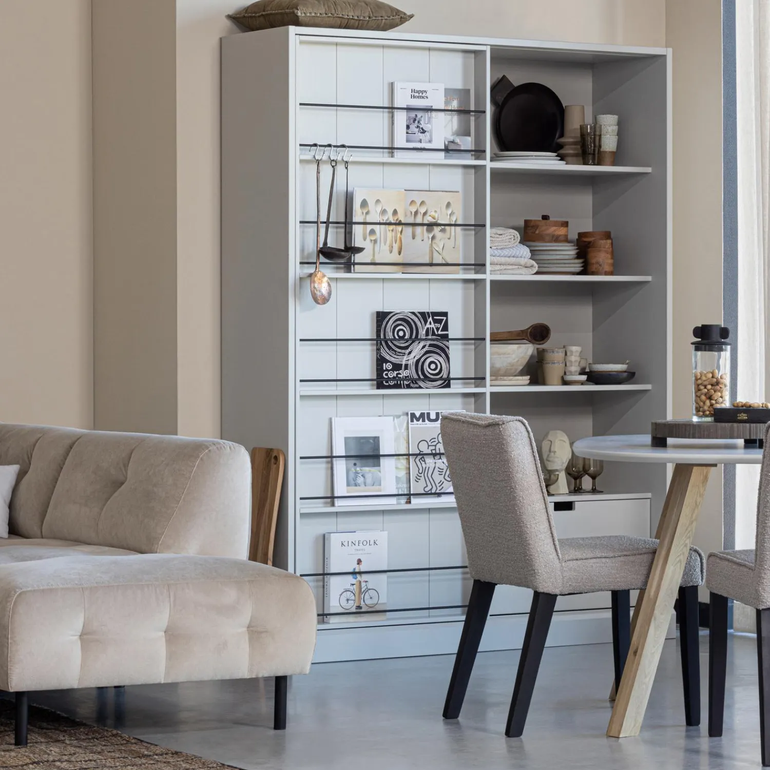 WOOOD Combi-tablo: organisch essen mist 130 & 3-stand poot