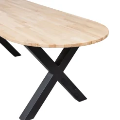 Online WOOOD Combi-Tablo: ovaal eiken onbeh & Alkmaar poot