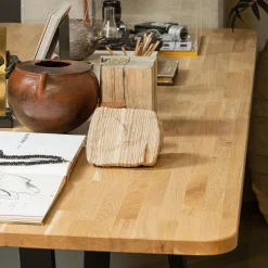 WOOOD Combi-Tablo: XL tafelblad eiken 240x100 & Drenthe poot