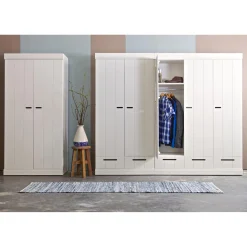 Clearance WOOOD Connect 2-deurs kledingkast + lade Wit