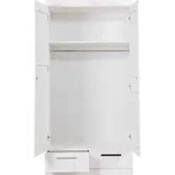 Clearance WOOOD Connect 2-deurs kledingkast + lade Wit