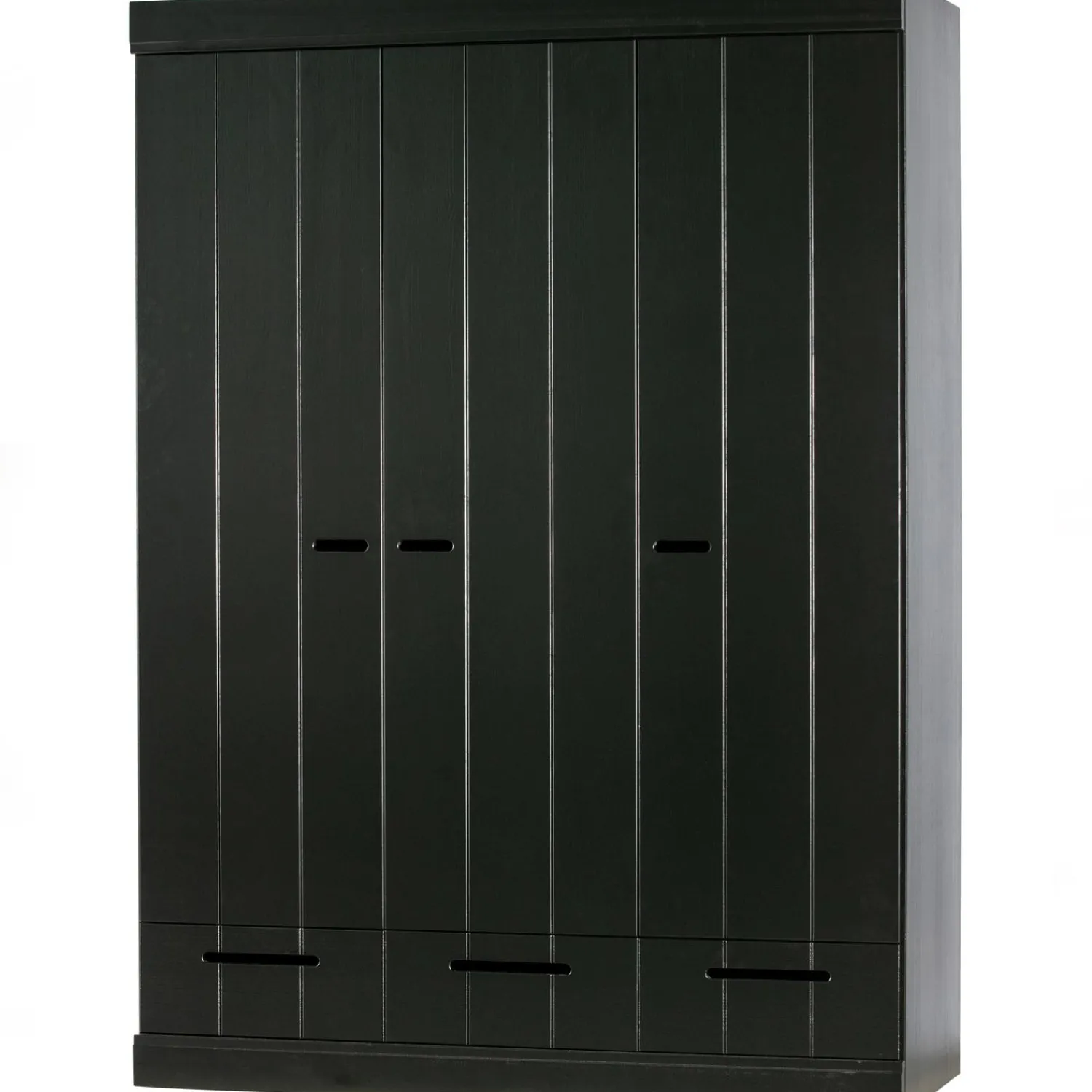 Hot WOOOD Connect 3-deurs kledingkast+ lade Zwart