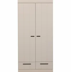 Discount WOOOD Connect 2-deurs kledingkast + lade Dust