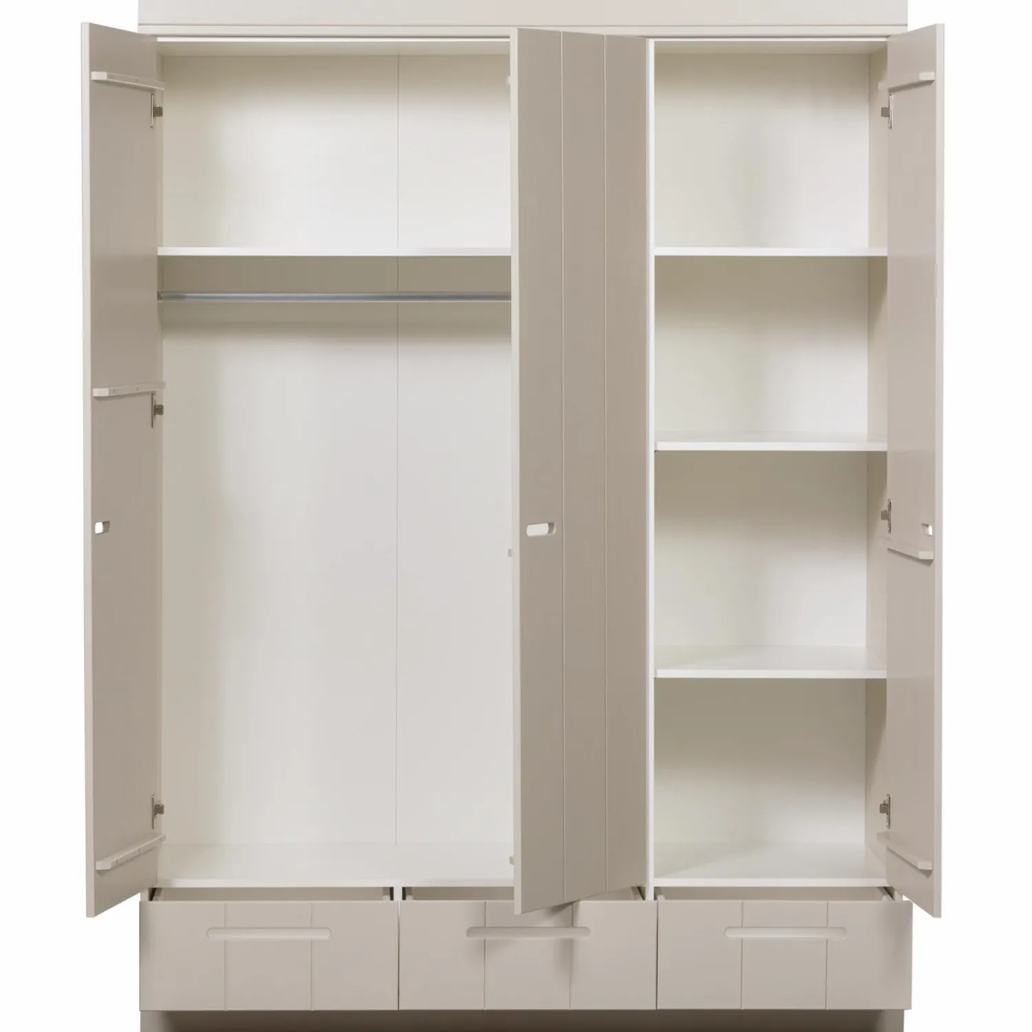 Discount WOOOD Connect 3-deurs kledingkast + lade Dust