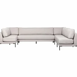 Clearance WOOOD Couple eetbank hoekelement lange zijde rechts Lichtgrijs