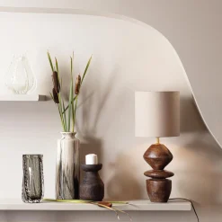 New WOOOD Crown handgevormde vaas glas 24x18 cm off white