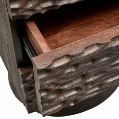 Sale WOOOD Crumble Carved nachtkastje met lades mango hout walnoot