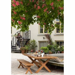 New WOOOD Delta picknick tuintafel aluminium terra 220x100 cm