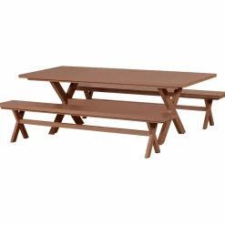 New WOOOD Delta picknick tuintafel aluminium terra 220x100 cm