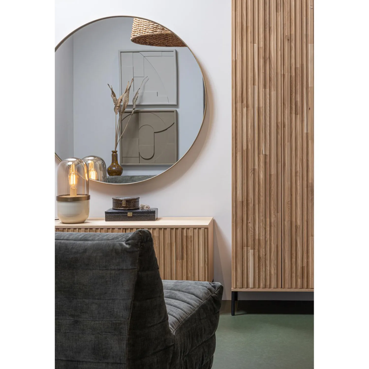 Sale WOOOD Doutzen spiegel metaal ø115 cm Goud