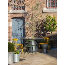 Best WOOOD Dover kruk betonlook antraciet 45xø35 cm