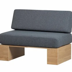 Sale WOOOD Eat Up muurbankje inclusief kussens denim eiken naturel Donkergrijs