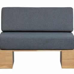 Sale WOOOD Eat Up muurbankje inclusief kussens denim eiken naturel Donkergrijs