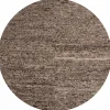 Clearance WOOOD Efia vloerkleed rond wol bruin melange ø200 cm