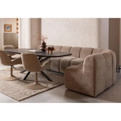 Discount WOOOD Efia vloerkleed wol bruin melange 170x240 cm