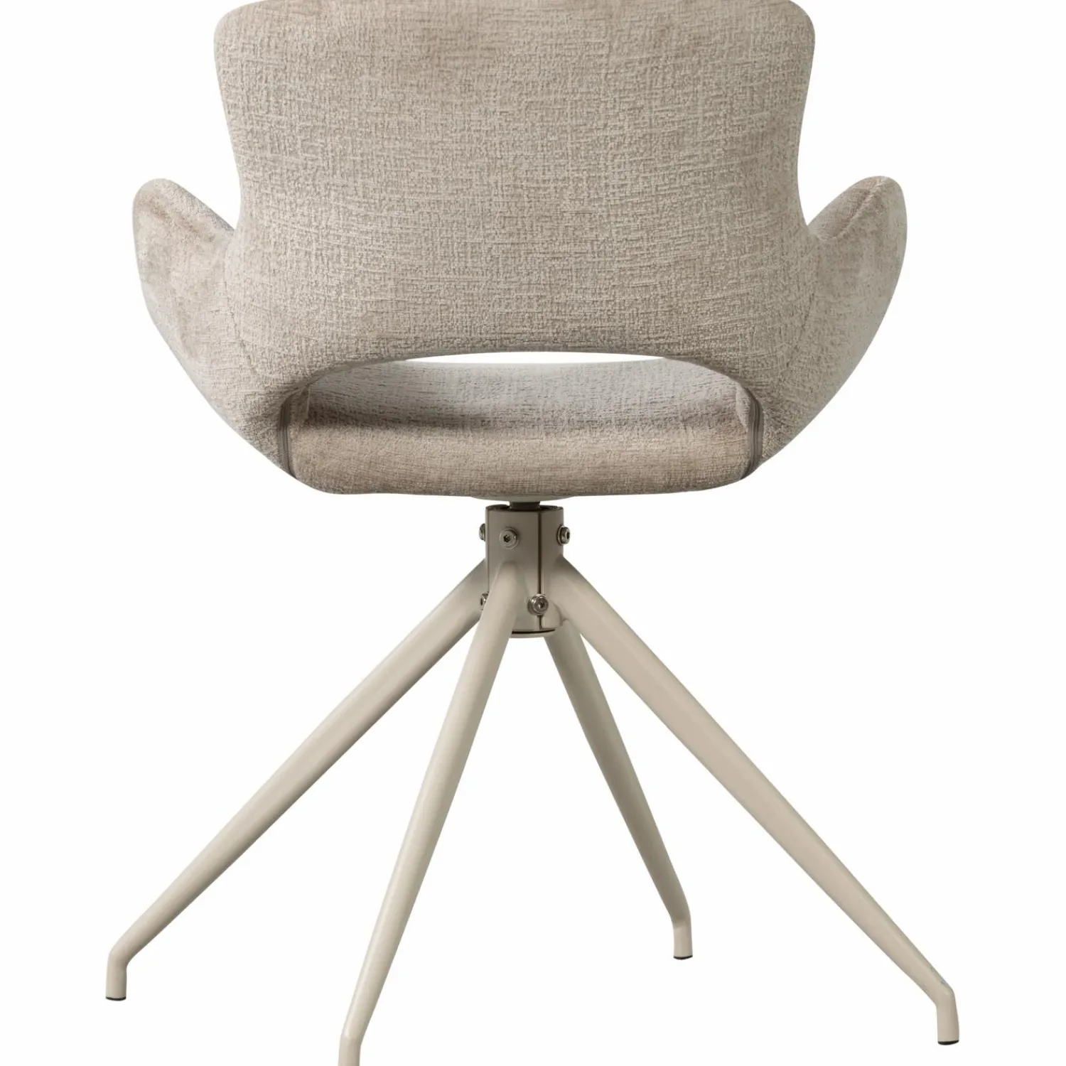 Hot WOOOD Eliva eetkamerstoel structure velvet - set van 2 Zand