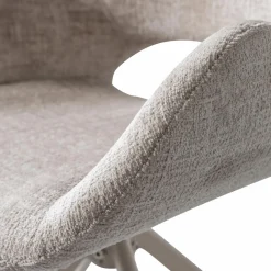 Hot WOOOD Eliva eetkamerstoel structure velvet - set van 2 Zand