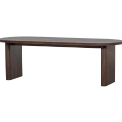 WOOOD Ellips eetkamertafel mango hout walnoot 90x240 cm