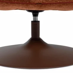 Hot WOOOD Elvi draaifauteuil chenille structuur roestbruin