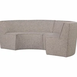 Clearance WOOOD Europa 4-zits eetbank geweven stof Zand melange