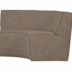 Sale WOOOD Europa 2-zits eetbank geweven stof Donkerbruin melange