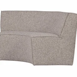 Clearance WOOOD Europa 2-zits eetbank geweven stof Zand melange