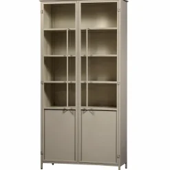 Sale WOOOD Exhibit XL 2-deurs vitrinekast metaal Zand