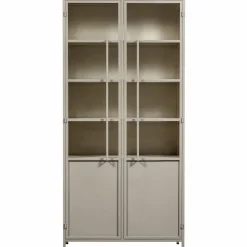 Sale WOOOD Exhibit XL 2-deurs vitrinekast metaal Zand