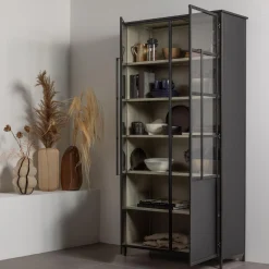 Sale WOOOD Exhibit XL 2-deurs vitrinekast metaal Zand