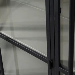 Best WOOOD Exhibit XL 3-deurs vitrinekast metaal Zwart