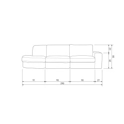 Hot WOOOD Family bank 2,5-zits ronding links Groen