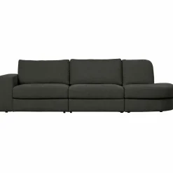 WOOOD Family bank 2,5-zits ronding rechts Antraciet