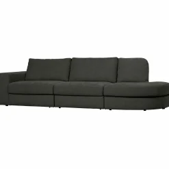 WOOOD Family bank 2,5-zits ronding rechts Antraciet