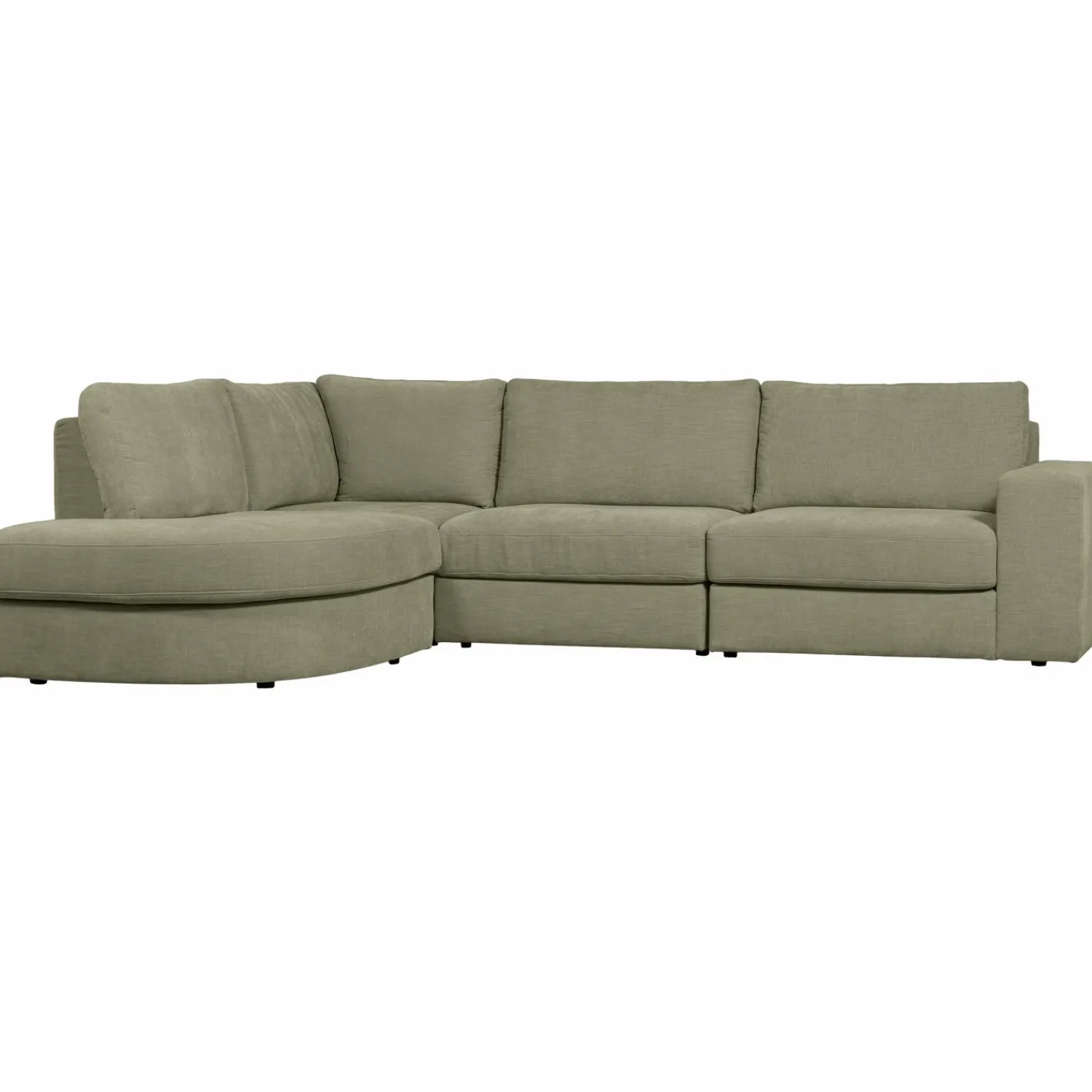 Hot WOOOD Family hoekbank ronding links Groen