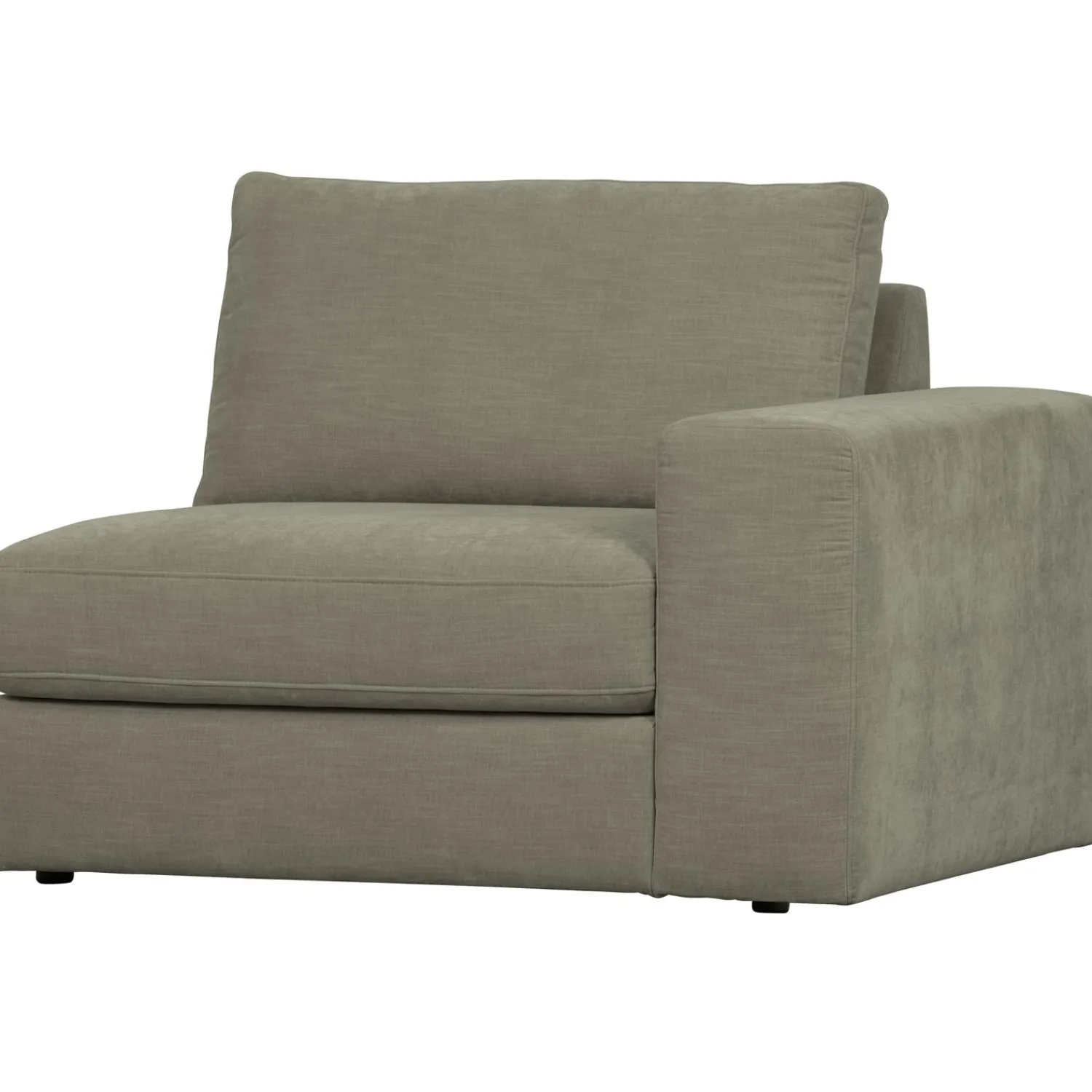 New WOOOD Family 1-zits element met arm rechts Warm grijs