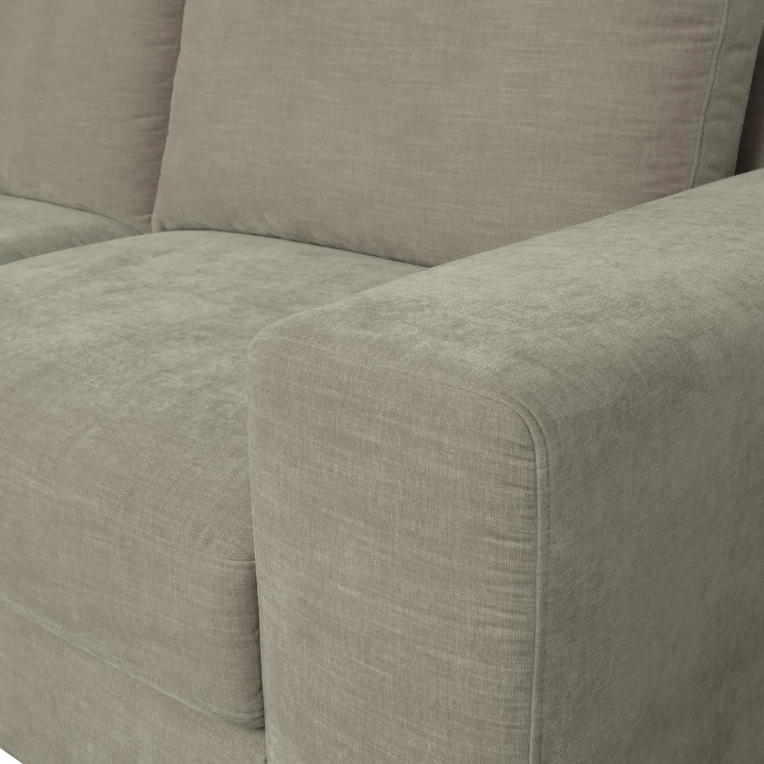 New WOOOD Family 1-zits element met arm rechts Warm grijs