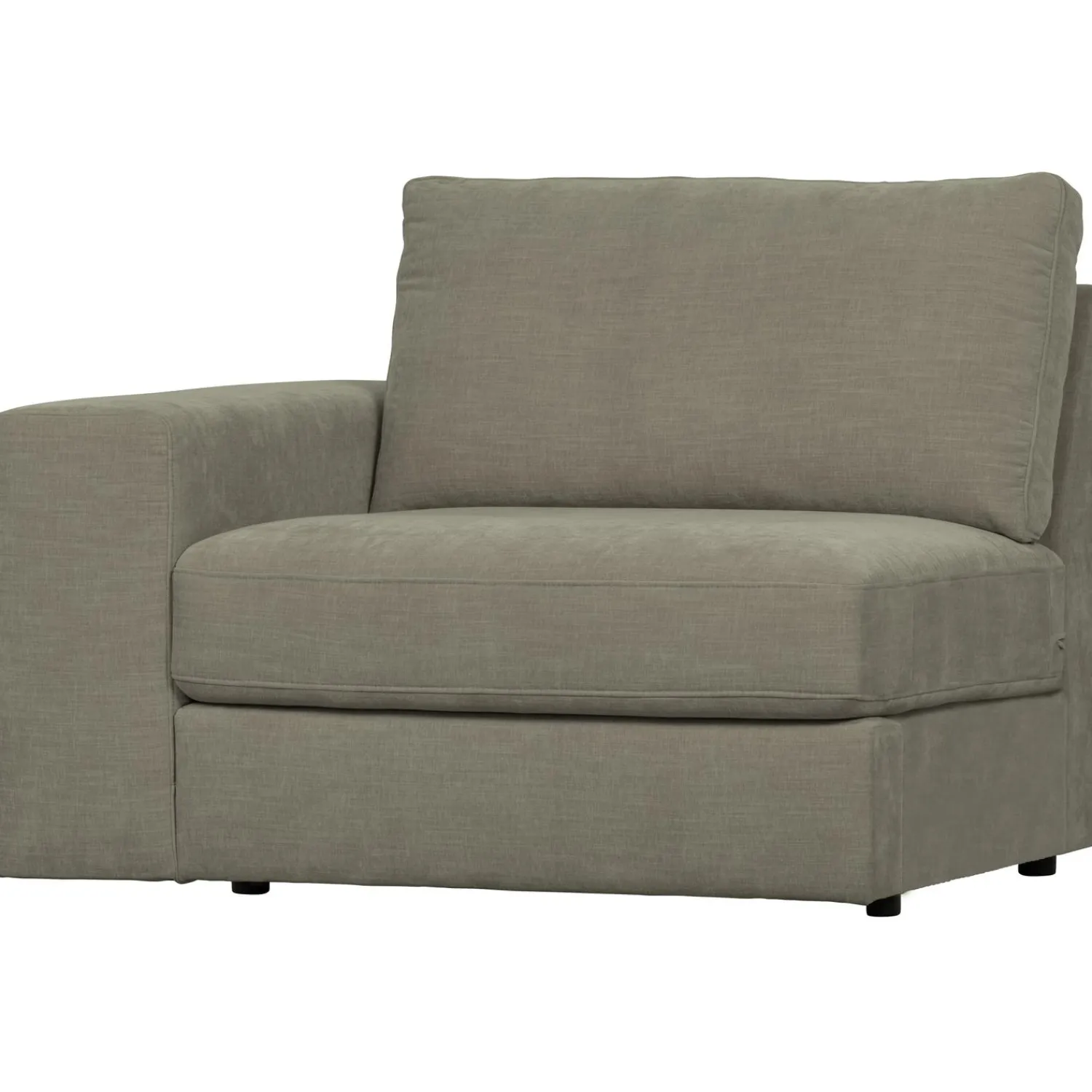 Online WOOOD Family 1-zits element met arm links Warm grijs