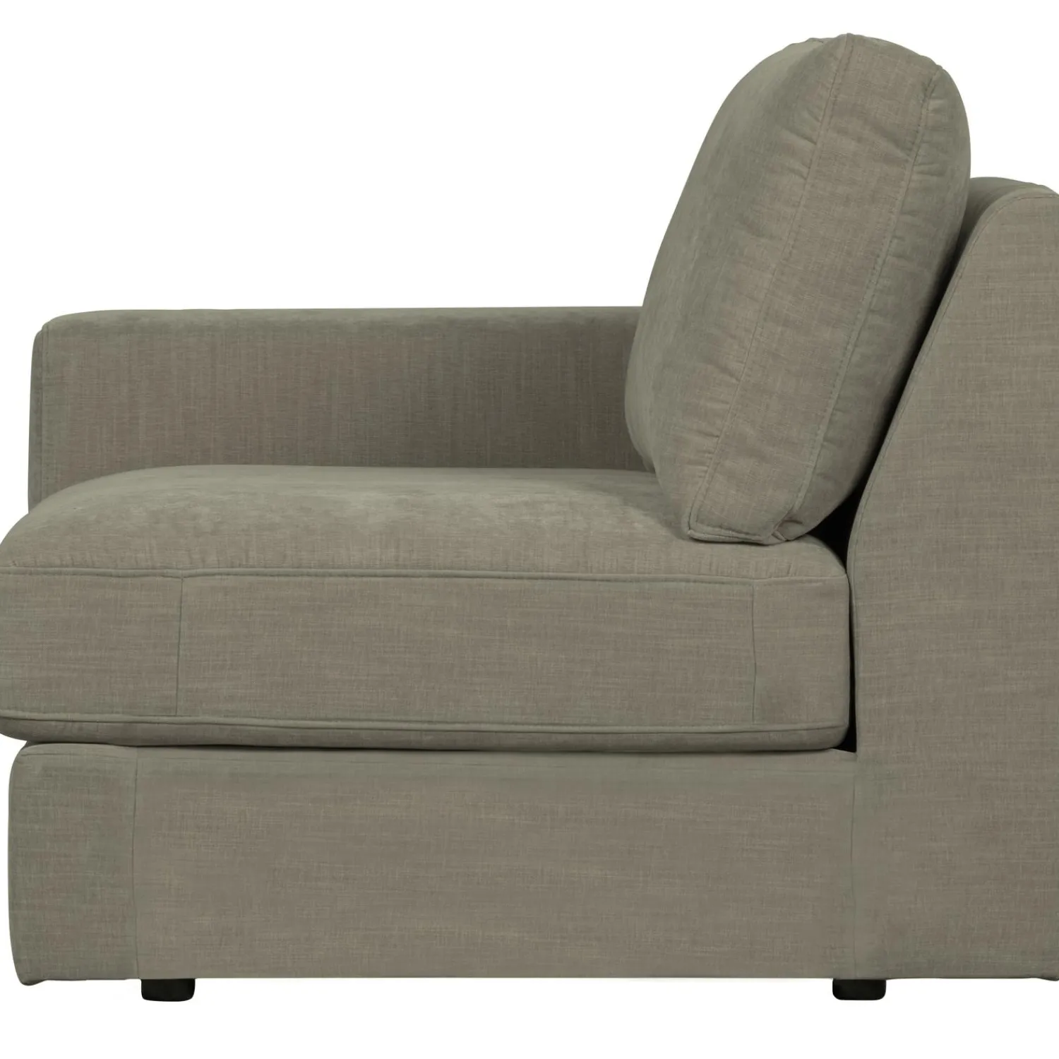 Online WOOOD Family 1-zits element met arm links Warm grijs