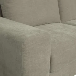 Online WOOOD Family 1-zits element met arm links Warm grijs