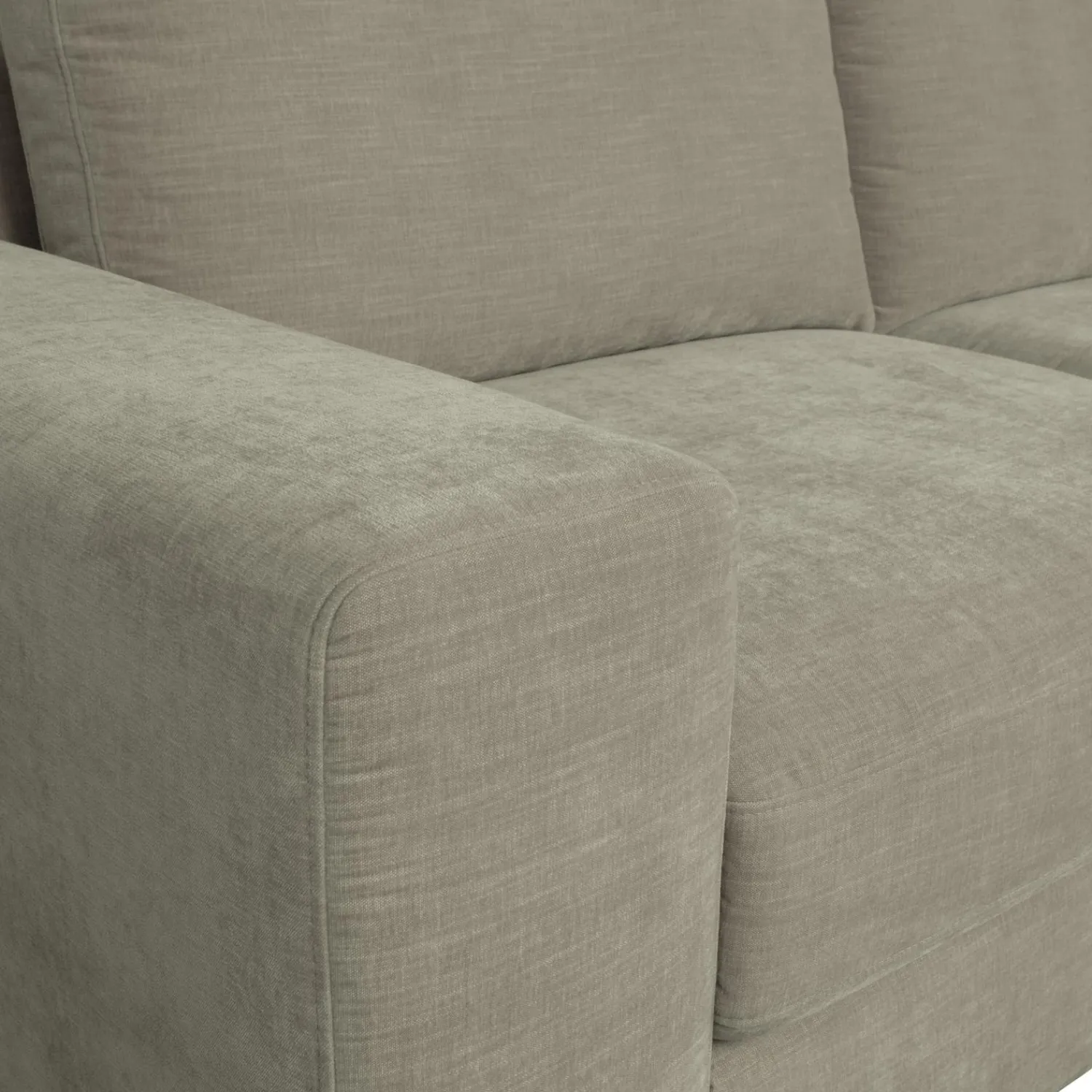 Online WOOOD Family 1-zits element met arm links Warm grijs