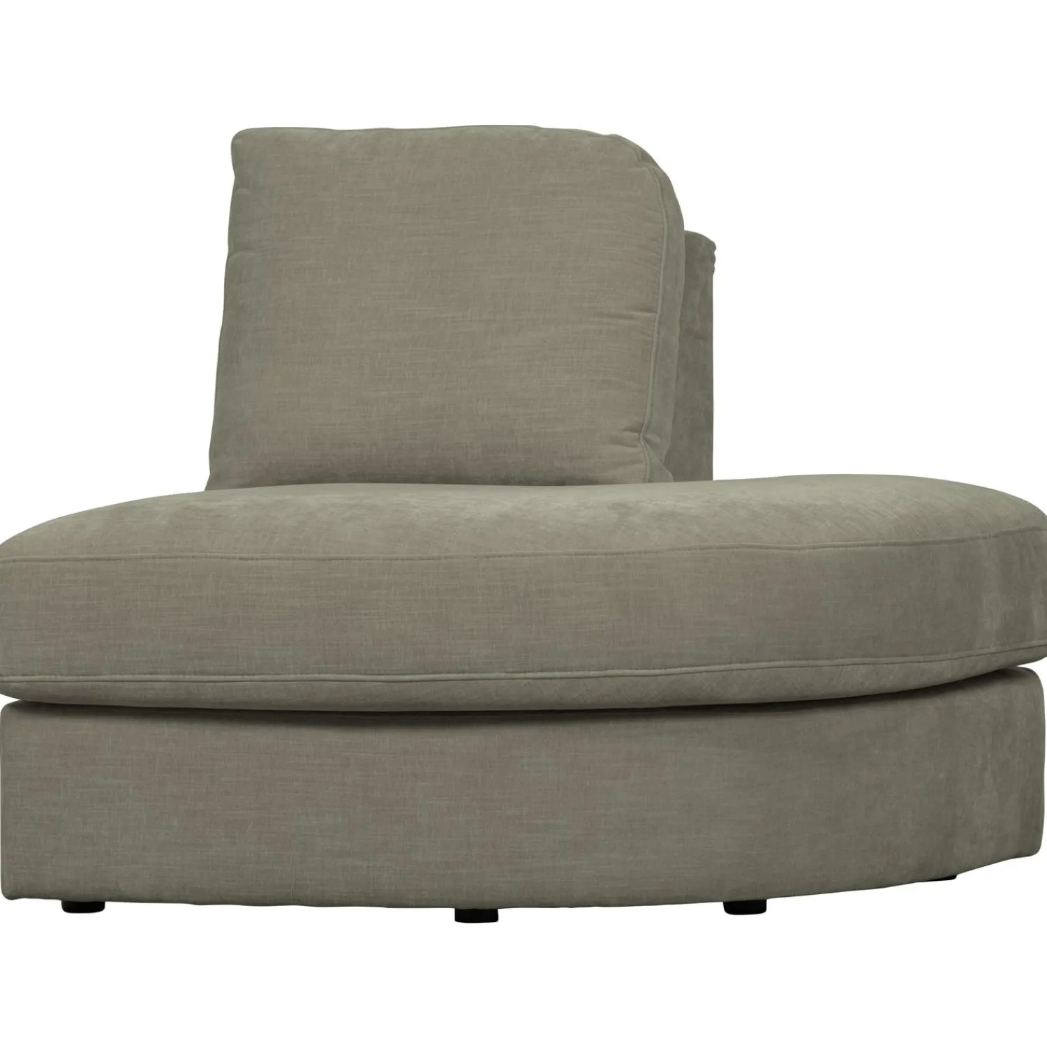 New WOOOD Family 1-zits element ronde hoek rechts Warm grijs