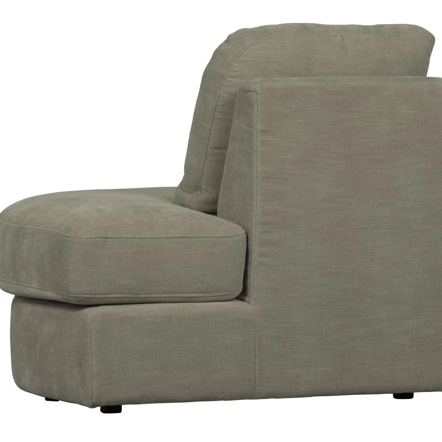 New WOOOD Family 1-zits element ronde hoek rechts Warm grijs