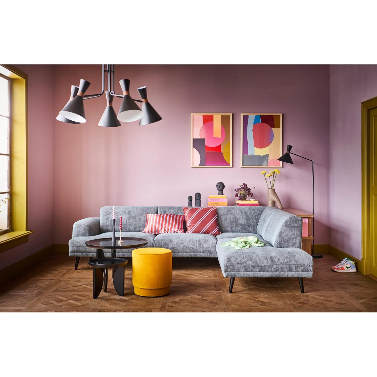 WOOOD Family 1-zits element ronde hoek links Zand