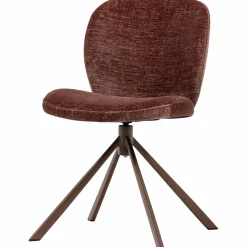 Outlet WOOOD Femke eetkamerstoel chenille Bruin